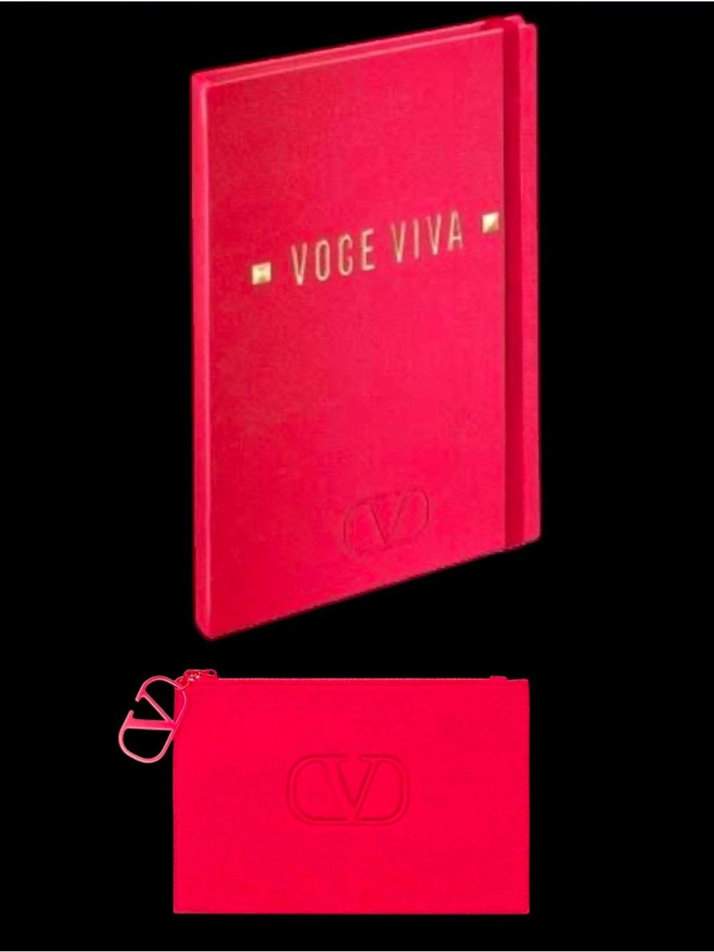 Valentino Voce Viva Red Notebook & Pouch Set - beauty - new
